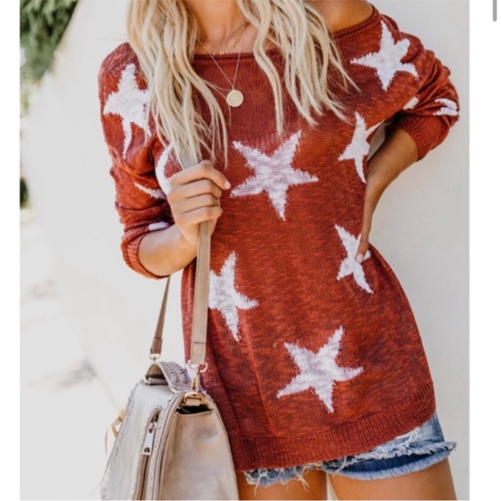 Blank Paige Star Spangled Sweater | Medium